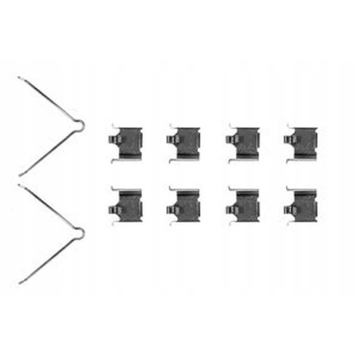 Fékbetét rögzítő készlet, TRW, PFK328, szürke/ezüst