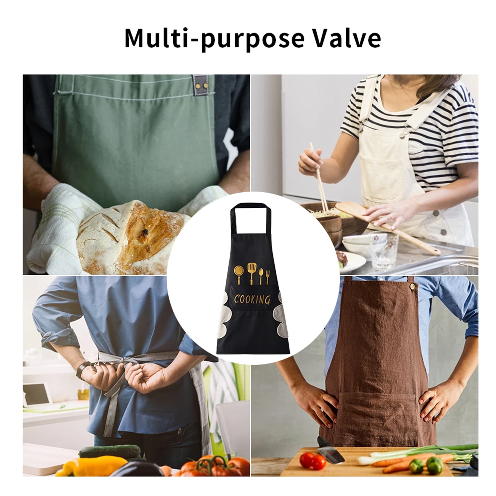 Set 2 sort de bucatarie cu prosop de stergere a mainilor si buzunar ...