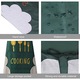 Set 2 sort de bucatarie cu prosop de stergere a mainilor si buzunar, NUODWELL, Rezistent la apa si rezistent la ulei, Usor de curatat, Marime universala, Pentru barbati si femei, PVC, Negru/Verde