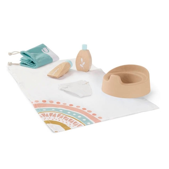 Babaápoló készlet, Miniland, Fa, Multicolor