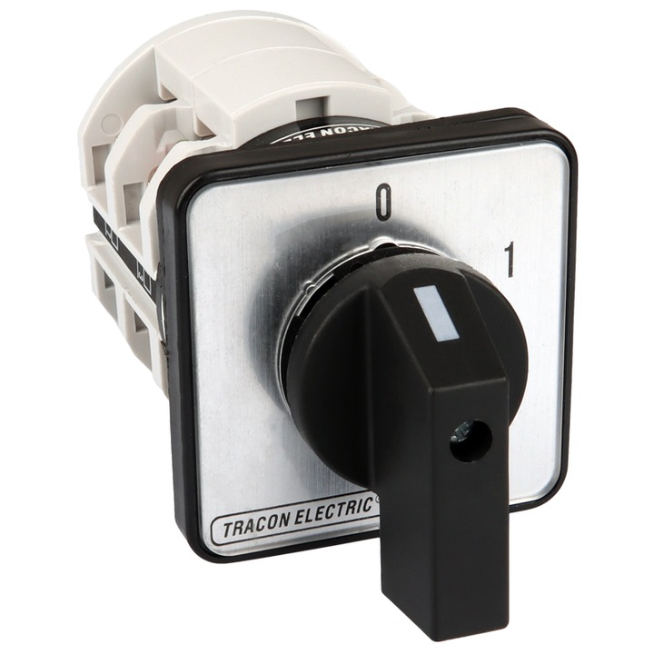 Keresztmotoros kapcsoló ház nélkül, Tracon Electric, ABS, 400 V, 50 Hz, 25 A, 7,5 kW, 48 x 48 mm, IP42