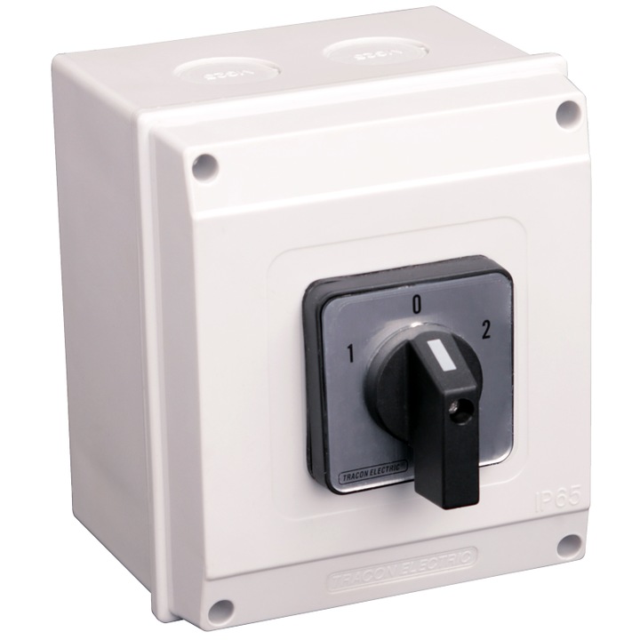 Süllyesztett kapcsoló, Tracon Electric, ABS, 25A, 400V, IP65, 48 x 48 mm, Többszínű