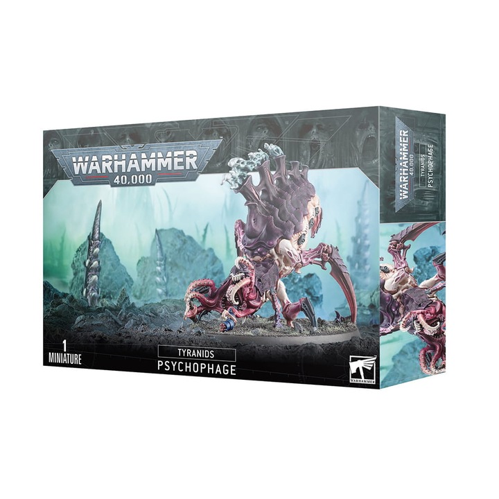 Разширение на играта Warhammer 40000 Game Expansion, Psychophage Tyranids, Games Workshop, 9 части, сив