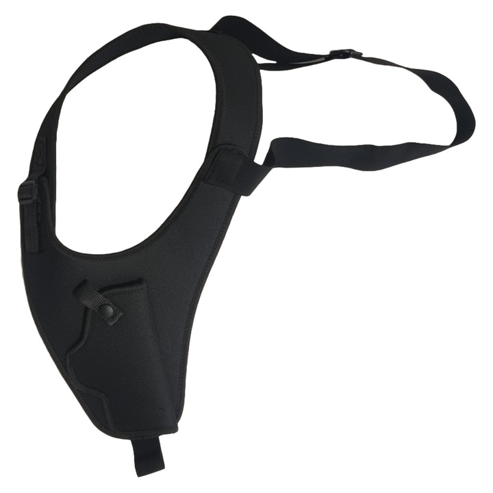 Pisztolytok, AKAR KA7219 rejtett, heveder, mellény, váll, univerzális, poliészter, fekete, GLOCK 17/19, HS 9, HK P30, Beretta PX4, CZ 75, CZ P-09 / P-07 vagy hasonló, jobbra kéz