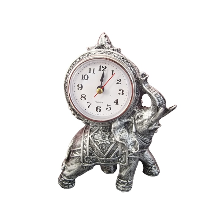 Elefant cu ceas, decoratiune pentru casa, Feng shui