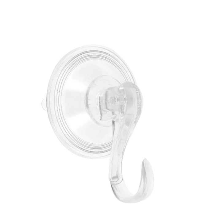Set 4 Carlige cu ventuze, Mormark, Transparent