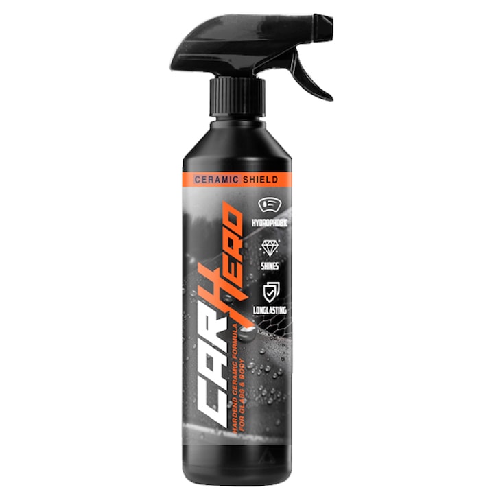 Protectie Ceramica Auto, Ceramic Shield V2, Car Hero, Protejeaza vopseaua, Anti UV, Hidrofob, 500 ml