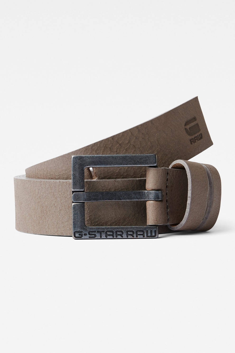 G-STAR, Curea de piele cu o catarama patrata, Maro taupe, 90