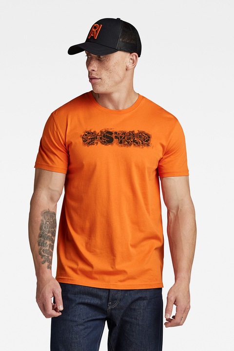 G-Star RAW, Стандартна риза от органичен памук, Оранжев