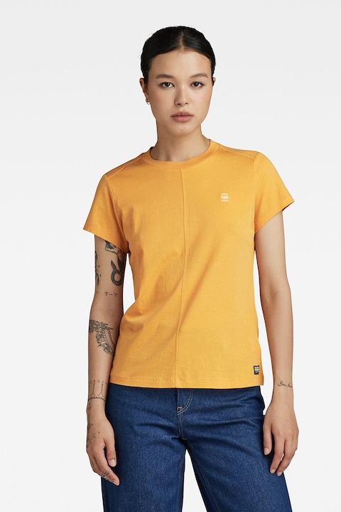 G-Star RAW, Тениска от органичен памук, Шафраново жълто