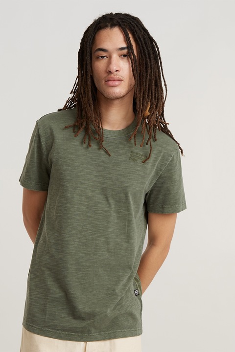 G-Star RAW, Тениска с шарка на гърба, Папратово зелено