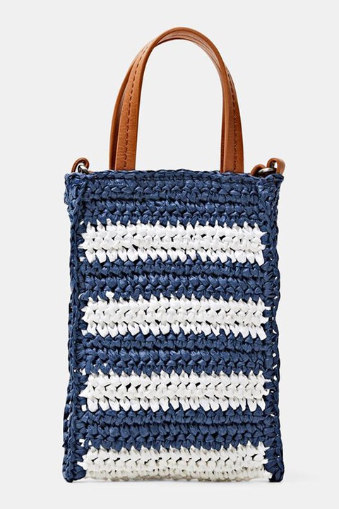 Esprit, Keresztpántos minitáska, Fehér, Tengerészkék