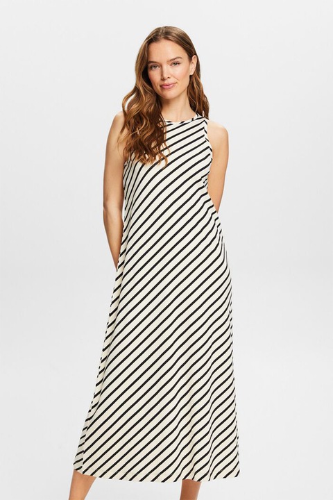 Esprit, Csíkos midiruha, Fekete/Törtfehér, 2XS