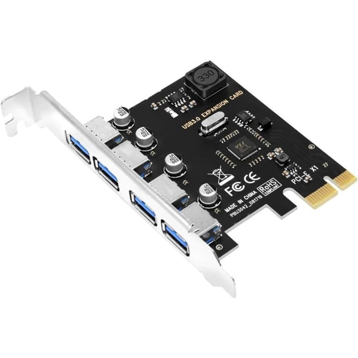 Адаптер PCI-Express PCEU, 4x USB 3.2, JENUOS
