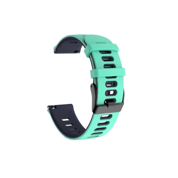 Szilikon óraszíj kompatibilis Garmin Vivoactive 4, szélesség 22mm, zöld kék, eR DL