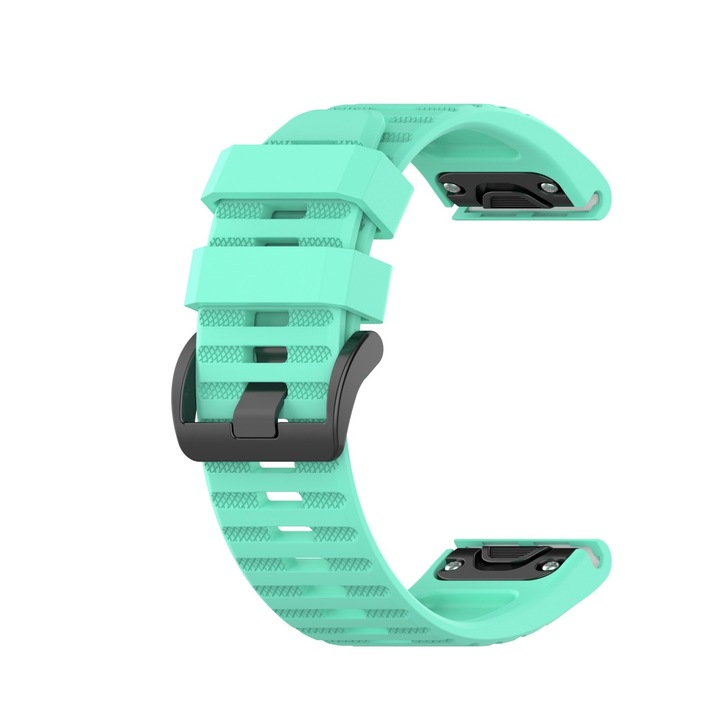 Szilikon óraszíj kompatibilis Garmin Fenix ​​5x, Fenix ​​5x Plus, Fenix ​​6x, Fenix ​​6x Pro, szíj szélessége 26 mm, Lake Blue, eR DL
