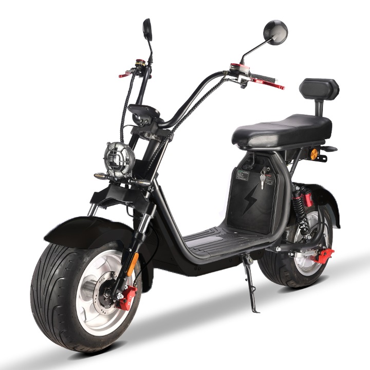 Elektromos robogó, CP1-Max modell, 1500 W-os motor, 12AH akkumulátor, fekete