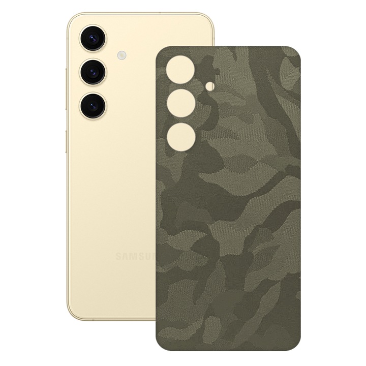 SILKASE bőrfólia, Samsung Galaxy S24 Plus-hoz, zöld bütyök, telefon hátvédő