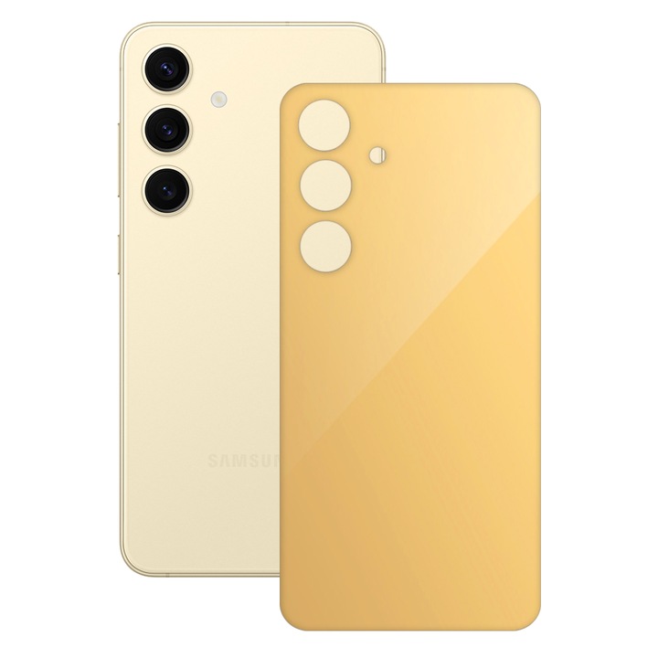 SILKASE bőrfólia, Samsung Galaxy S24 Plus-hoz, bézs, telefon hátvédő