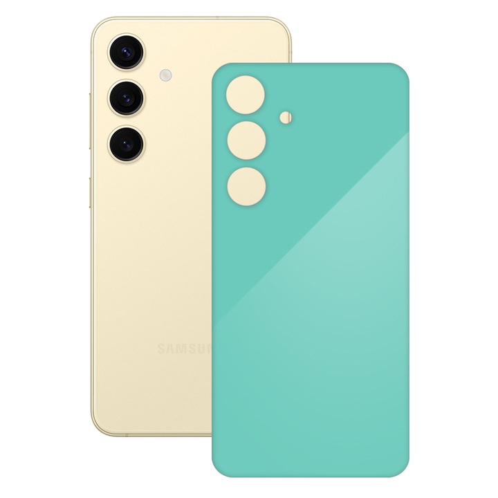 SILKASE bőrfólia, Samsung Galaxy S24 Plus-hoz, türkiz, telefon hátvédő