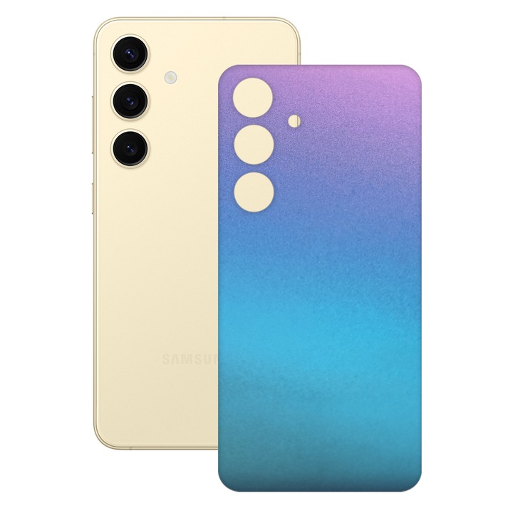 SILKASE bőrfólia, Samsung Galaxy S24 Plus-hoz, magenta kaméleon, telefon hátvédő