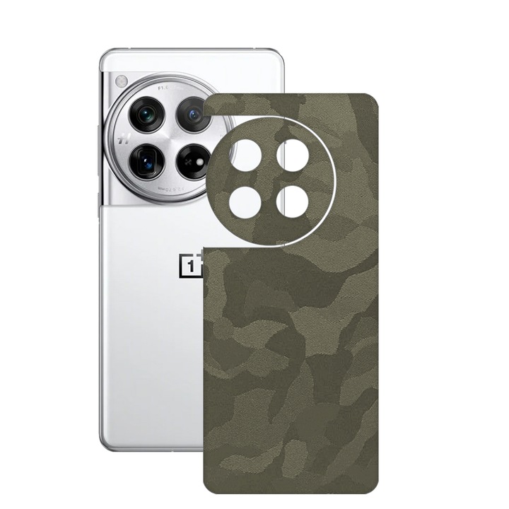 SILKASE bőrfólia, OnePlus 12-hez, zöld bütyök, telefon hátvédő