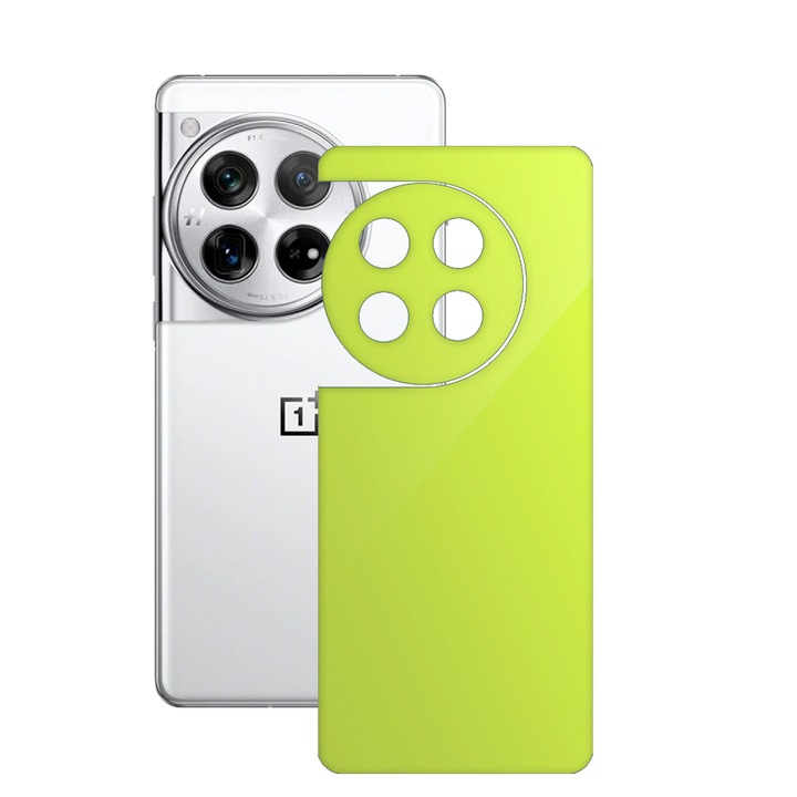 SILKASE bőrfólia, OnePlus 12-hez, sárga, telefon hátvédő