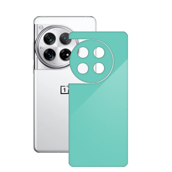 SILKASE bőrfólia, OnePlus 12-hez, türkiz, telefon hátvédő