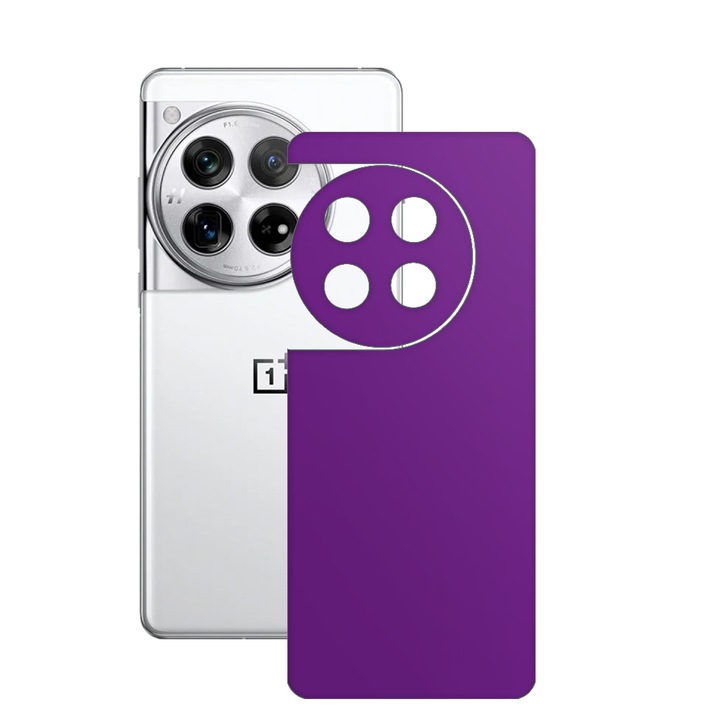 SILKASE bőrfólia, OnePlus 12-hez, matt lila, telefon hátvédő