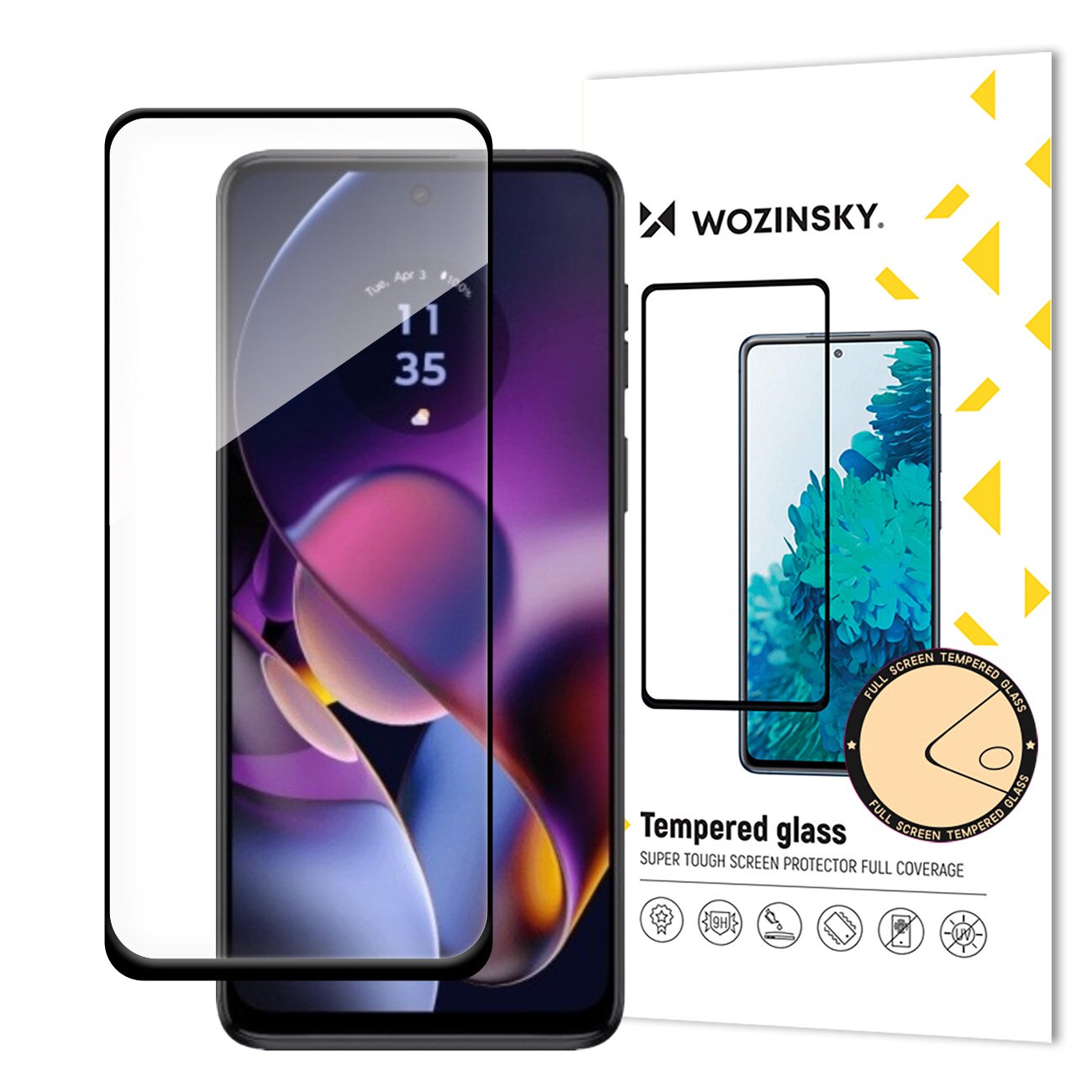 Folie protectie Case Friendly Wozinsky Full Glue Cover compatibila cu Motorola Moto G54 5G Black