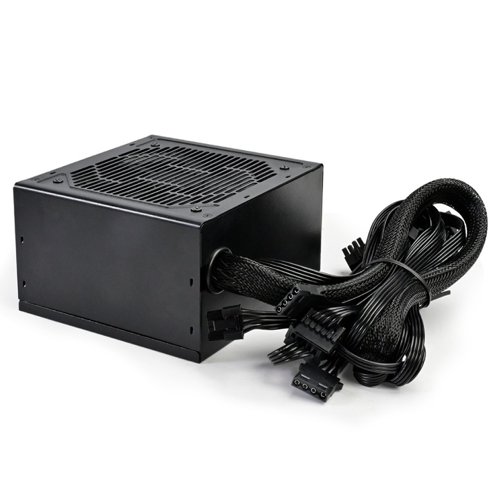 PCCOOLER tápforrás, 650 W, 120 mm-es ventilátor, 80PLUS fehér minősítés, MB 20+4 pin x 1, CPU 4+4 pin x 2, PCI-E 6+2 pin x 2, SATA x 3