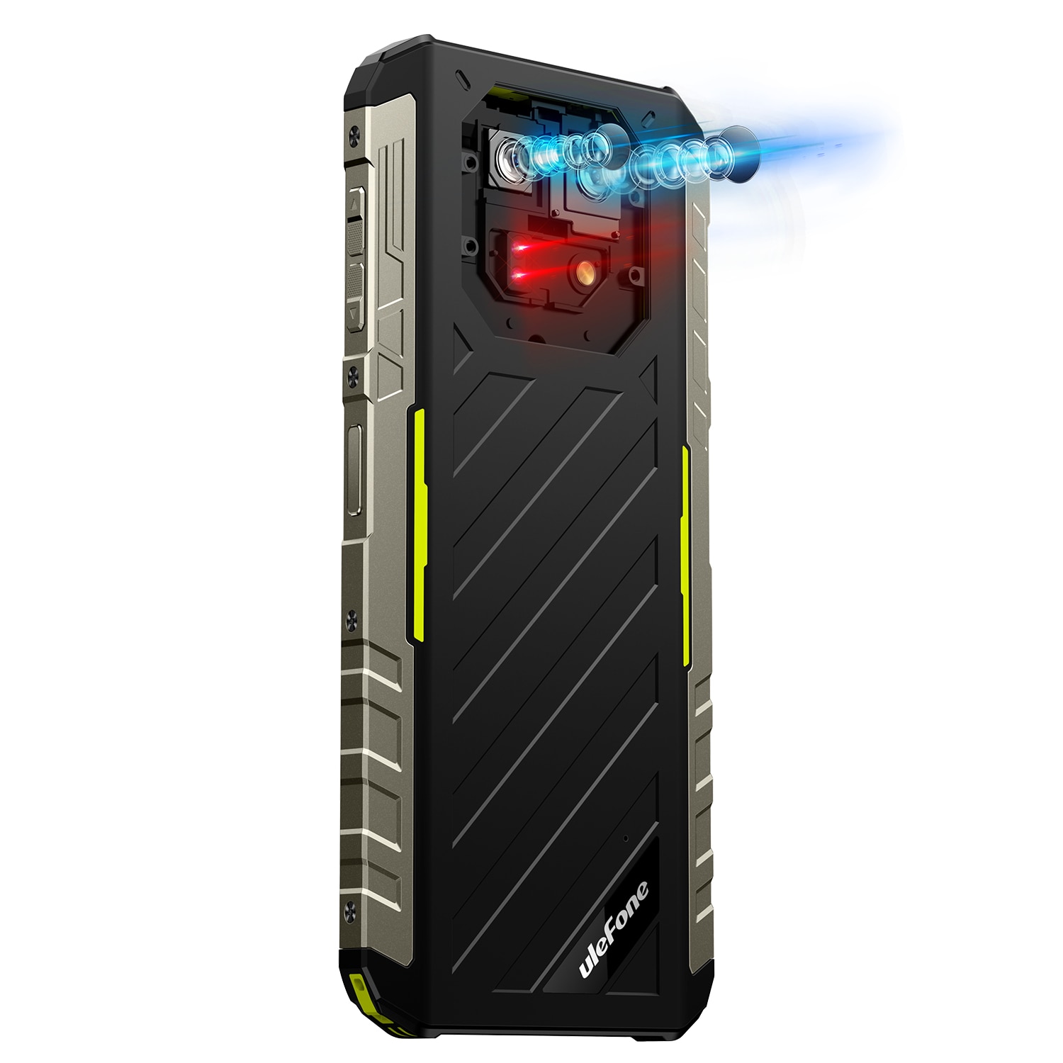 Telefon mobil Ulefone Armor 22 Verde, 4G, IPS 6.58" 120Hz, 64MP, Night Vision, 16GB RAM (8GB + 8GB extensibili), 256GB ROM, Helio G96, NFC, Dual SIM
