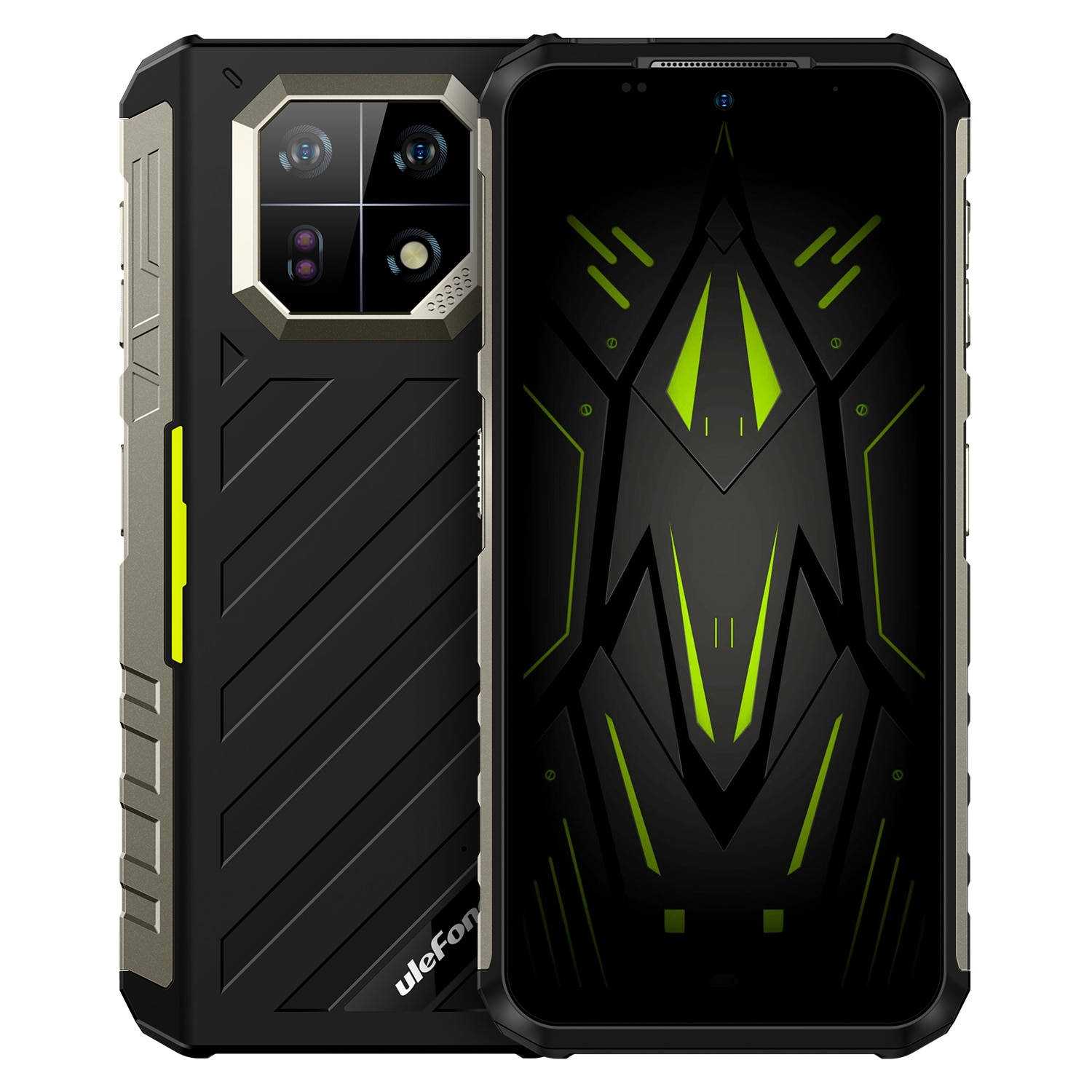 Telefon mobil Ulefone Armor 22 Verde, 4G, IPS 6.58" 120Hz, 64MP, Night Vision, 16GB RAM (8GB + 8GB extensibili), 256GB ROM, Helio G96, NFC, Dual SIM
