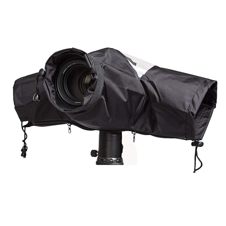 Husa de ploaie pentru camera, capac de ploaie din nailon, Negru, JENUOS®
