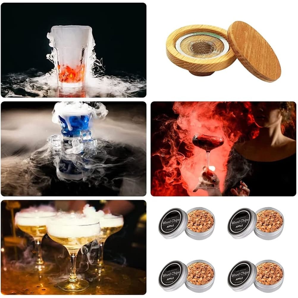 Kit Avansat pentru Afumarea Cocktailurilor cu Patru Tipuri de Aschii de ...