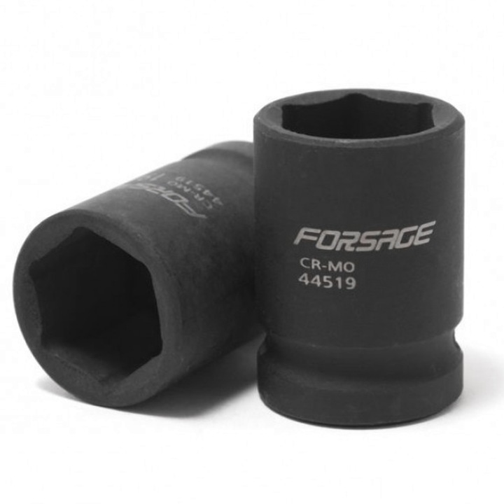 Ütvecsavarozó dugókulcs, fém, E24, 1/2", fekete