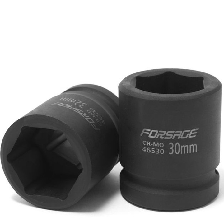 6 pontos ütvecsavarozó dugókulcs, Rock force, 23 mm, 3/4", Fekete