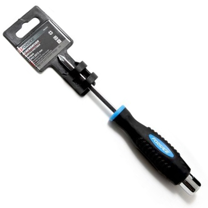 Elektromos csavarhúzó keresztfejjel, Forsage, Acél, 75 mm, Többszínű