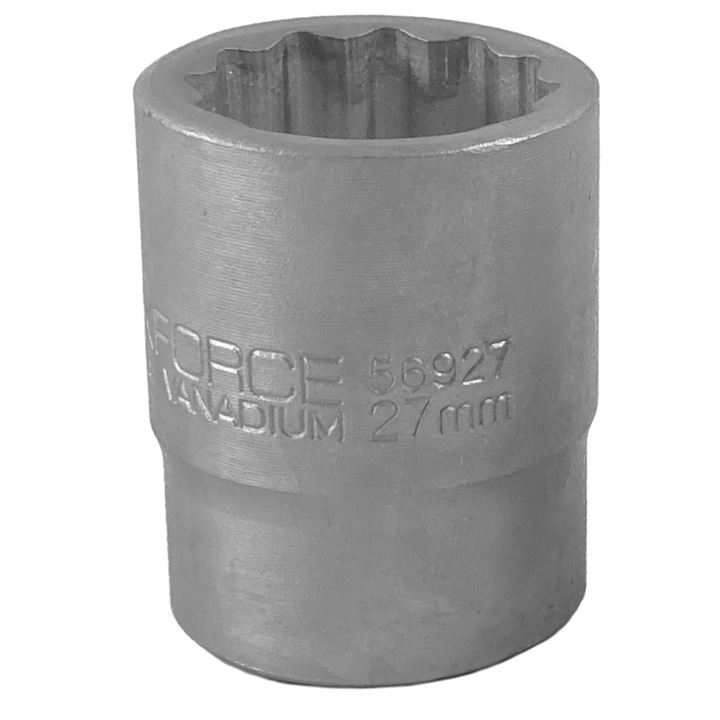 12 pontos dugókulcs, Rock force, Cr-V, 27 mm, 3/4", Ezüst