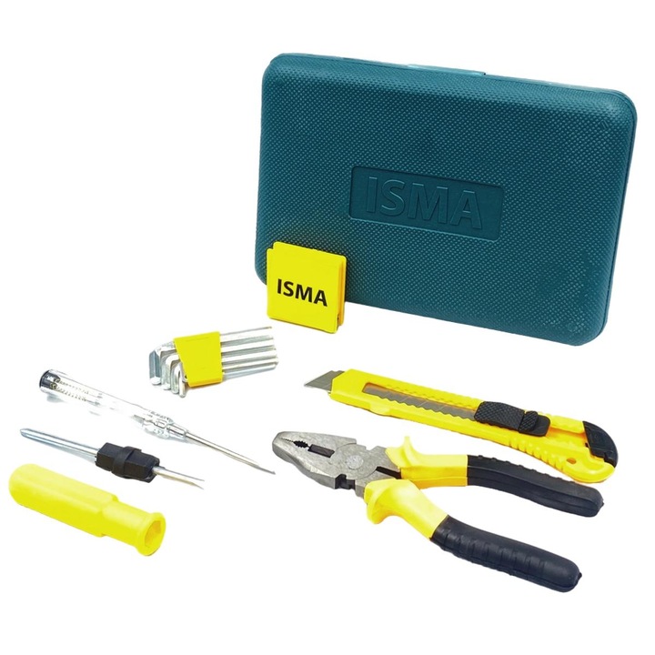 12 szerszámos készlet, Isma, Chrome, tarka