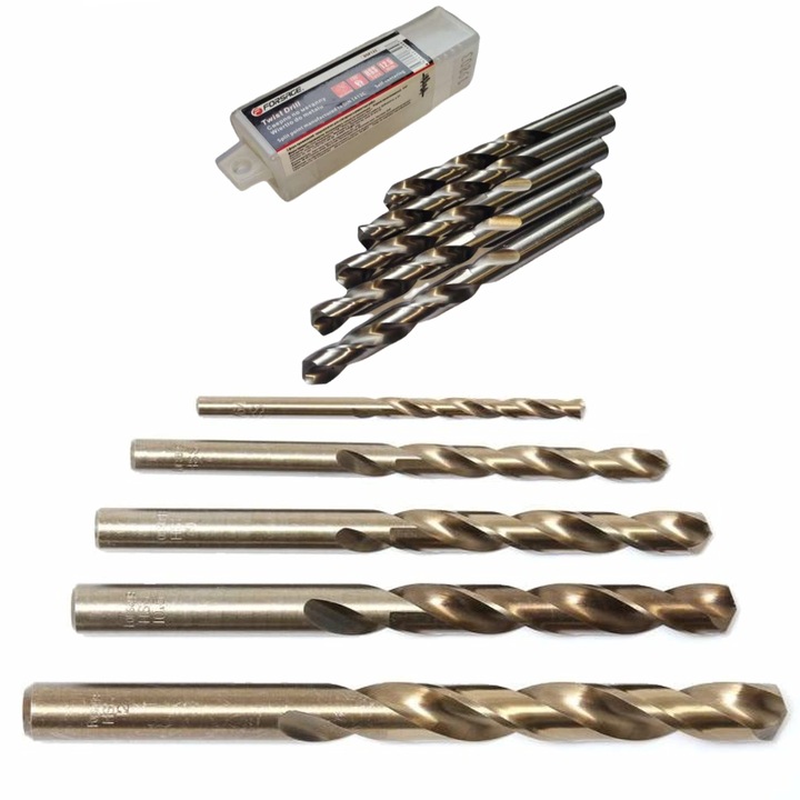 Set 10 burghie, Forsage, Metal, 6 mm, Argintiu