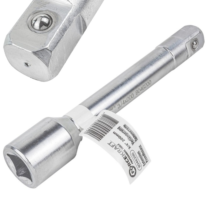 Prelungire cheie, Forcekraft, 200 mm, 3/4", Argintiu