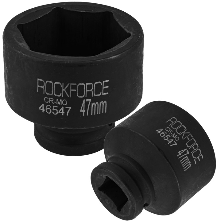 6 pontos ütvecsavarozó dugókulcs, Rock force, 3/4", 47 mm, fekete