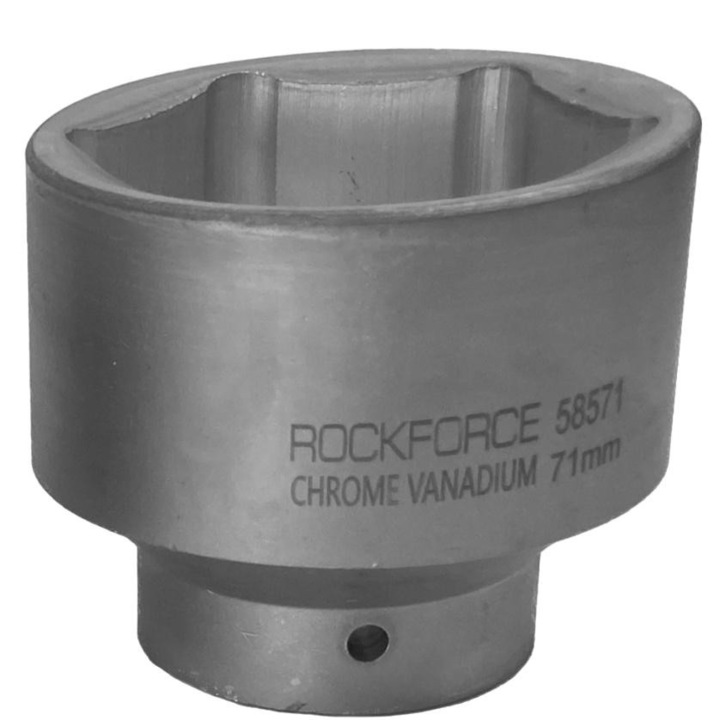 Dugókulcs, Rock Force, acél, 1", 71 mm, szürke