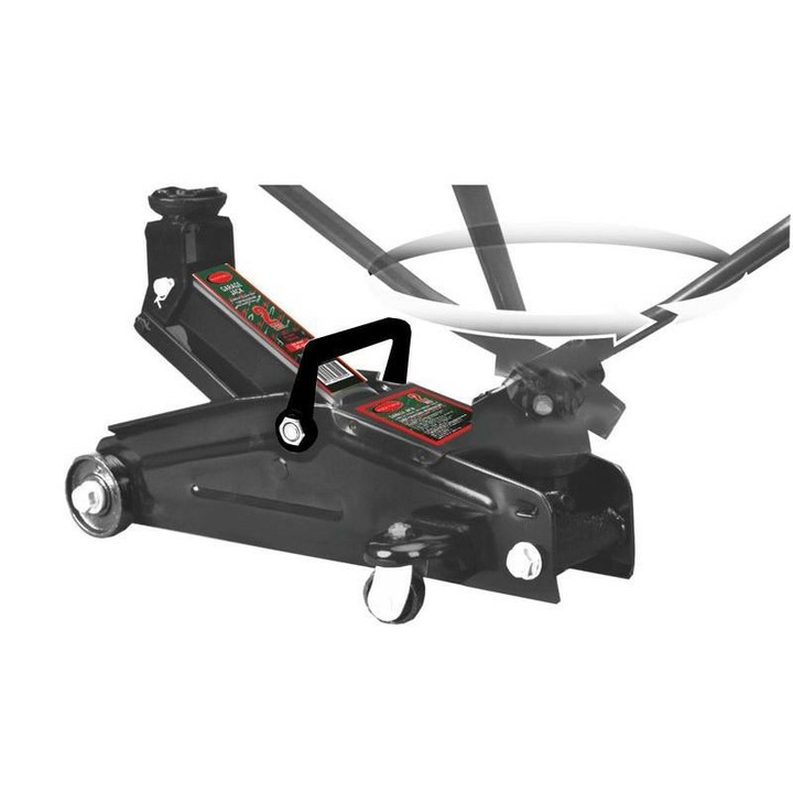 Hidraulikus emelő, 140mm/340mm, 2 tonna, Fekete