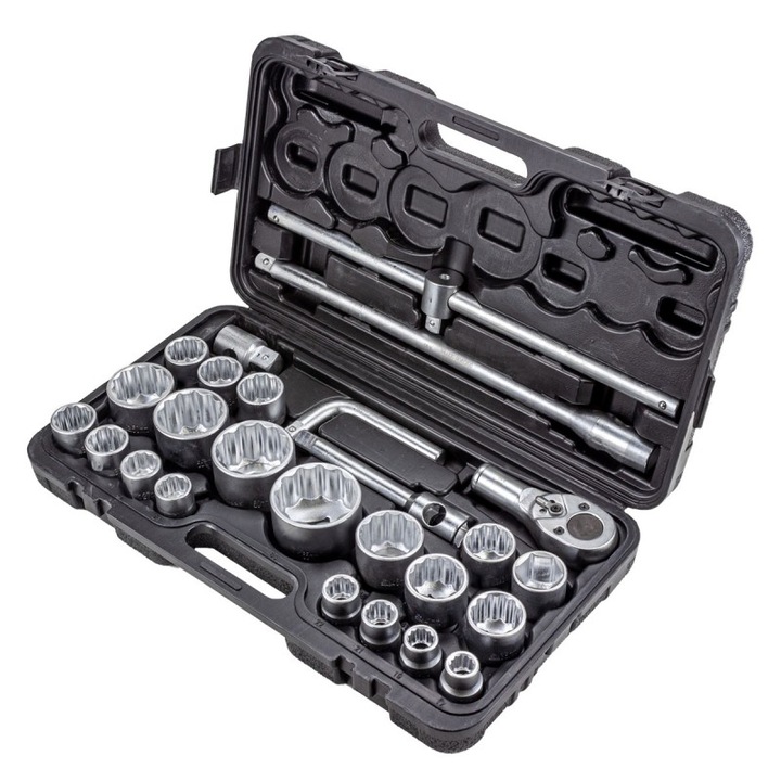 Set 26 Scule, Forsage, Otel crom-vanadiu, Argintiu