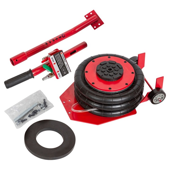 Pneumatikus emelő, Forsage, 5 T, piros/fekete