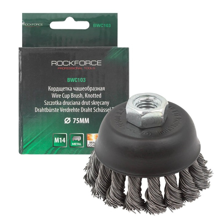 Perie de slefuire, Rock Force, Otel, 75 mm