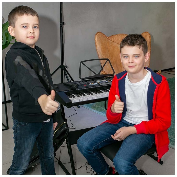 Orga electronica, MK, Pentru copii, Negru/Alb