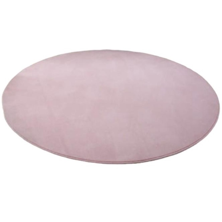 Covor, Ayyildiz, Sky, 120x120 cm, Microfibra De Poliester, Plus De Iepure, 7 mm, 1 300 g/m², Rotund, Fund Din Cauciuc, Antiderapant, Lavabil La Masina, Uni, Pentru Interior, Roz